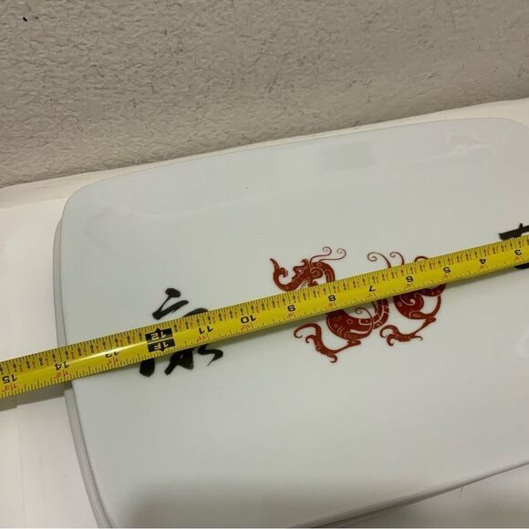 Set 3 Bia Cordon Bleu Red Dragon Stoneware Platter 2 platters 14.5" x10" one 9x6 - Picture 6 of 16